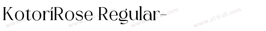 KotoriRose Regular字体转换